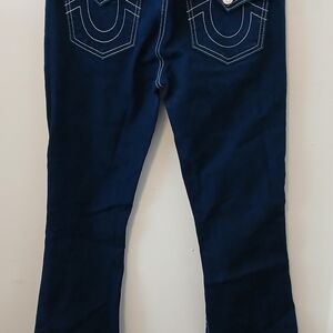Navy Blue Jeans with White Stitching